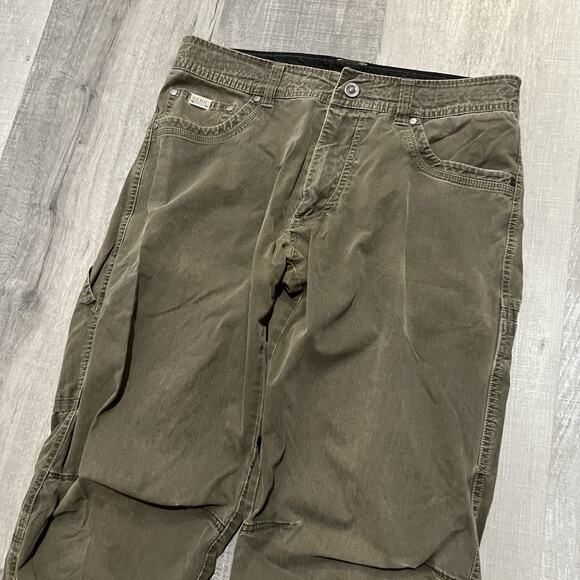 KUHL Revolvr Mens Pants Outdoor Hiking Green Canvas Camping Hike Trekking Climb - Picture 3 of 6